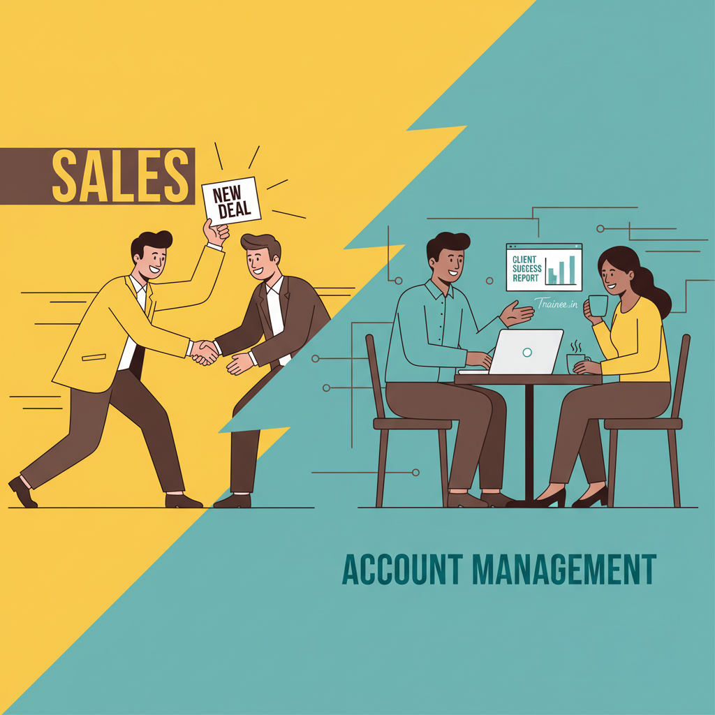 What's the difference between account management and sales?