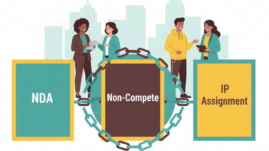 NDA vs Non-Compete vs IP Assignment: Know the Difference